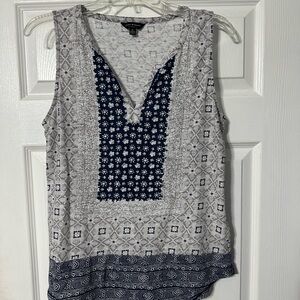 Lucky Brand Sleeveless Patterned Sumner Tank Top